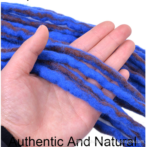 Afro Long Ombre Color Nepal Felted Wool Soft Synthetic Dreadlocks Crochet Hair Braiding Extensions For Black Women